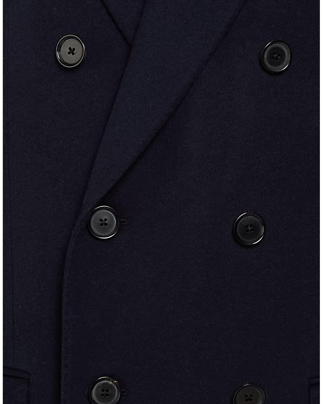 Caruso Blue Midnight Coat Wool for men
