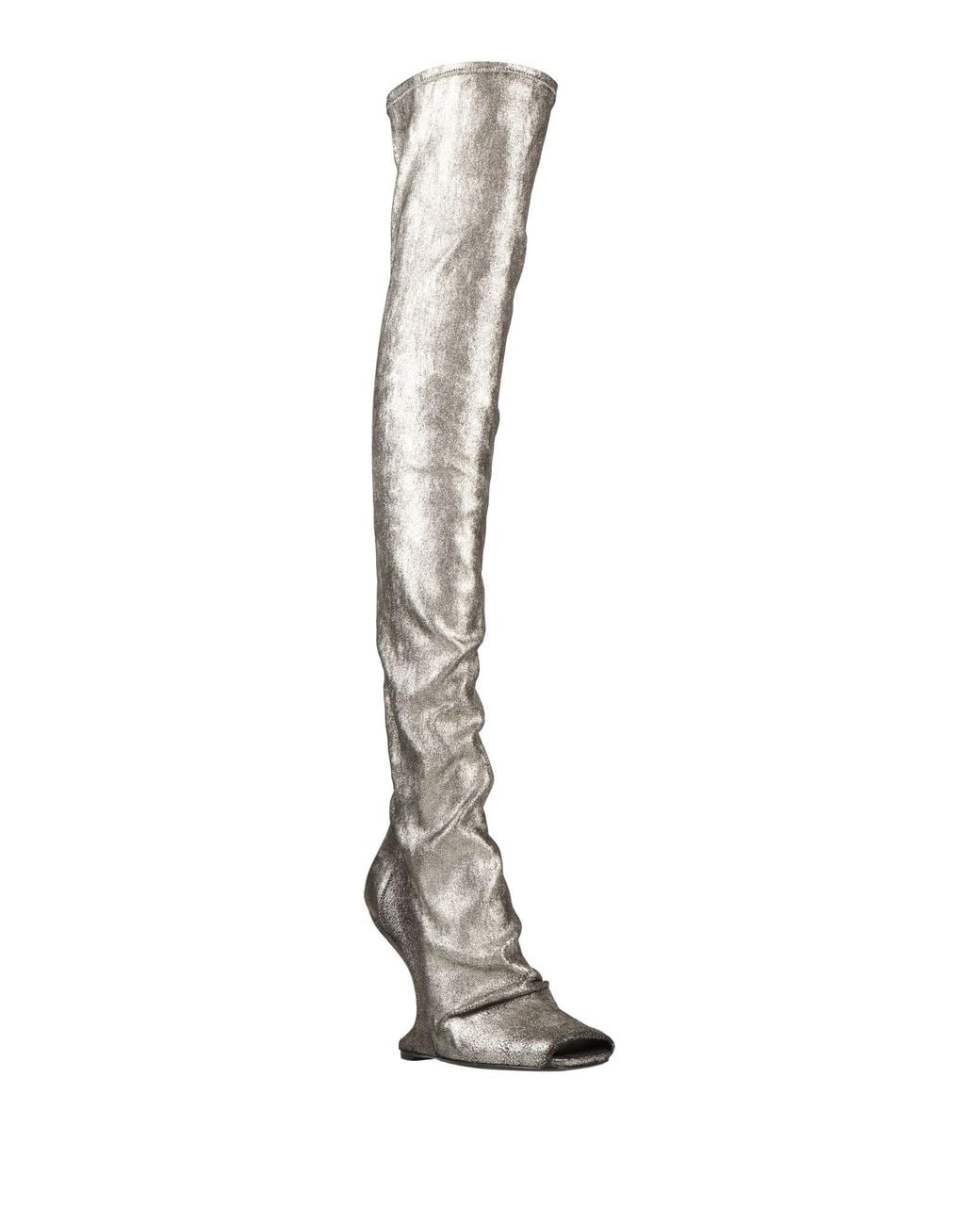 Rick Owens White Boot Leather