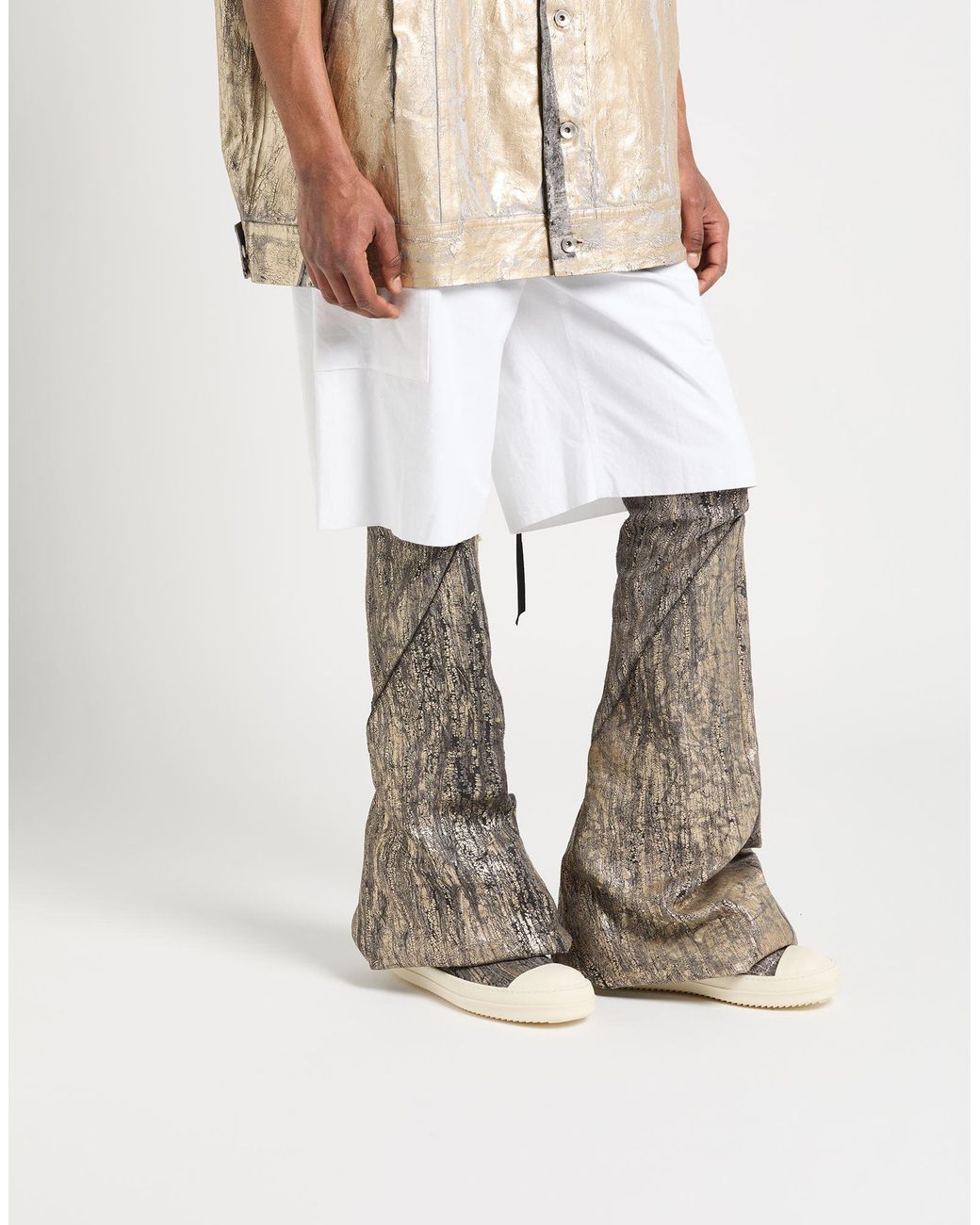 Rick Owens White Boot Leather for men