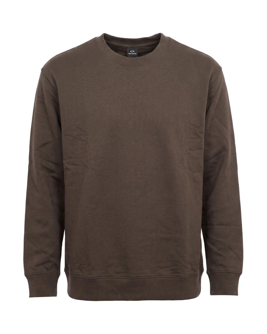 ARMANI EXCHANGE Brown Dark Sweatshirt Cotton, Elastane for men