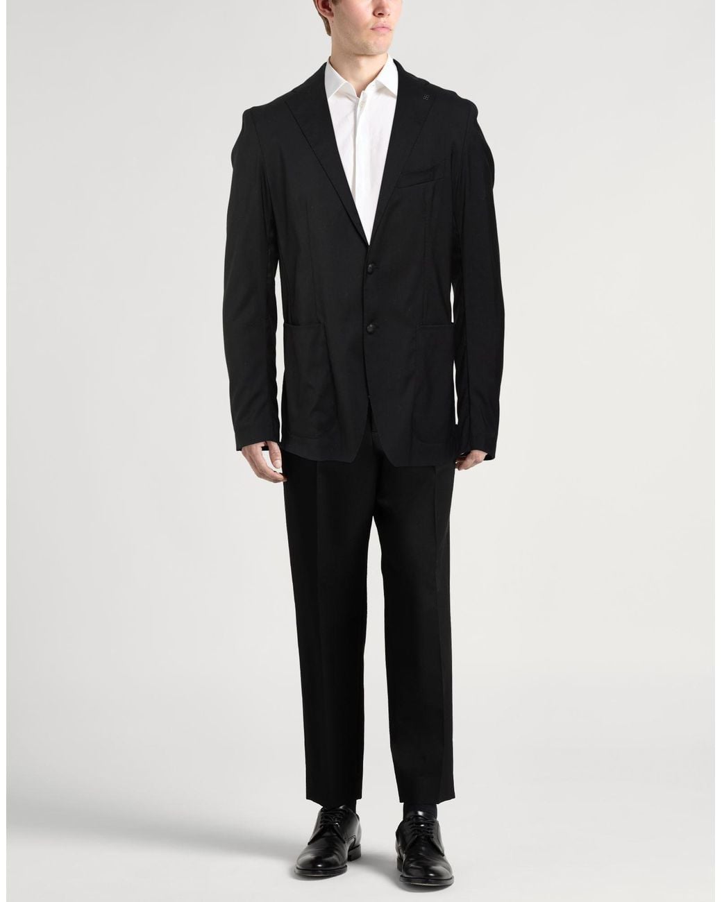 Tagliatore Black Blazer Wool, Elastane for men