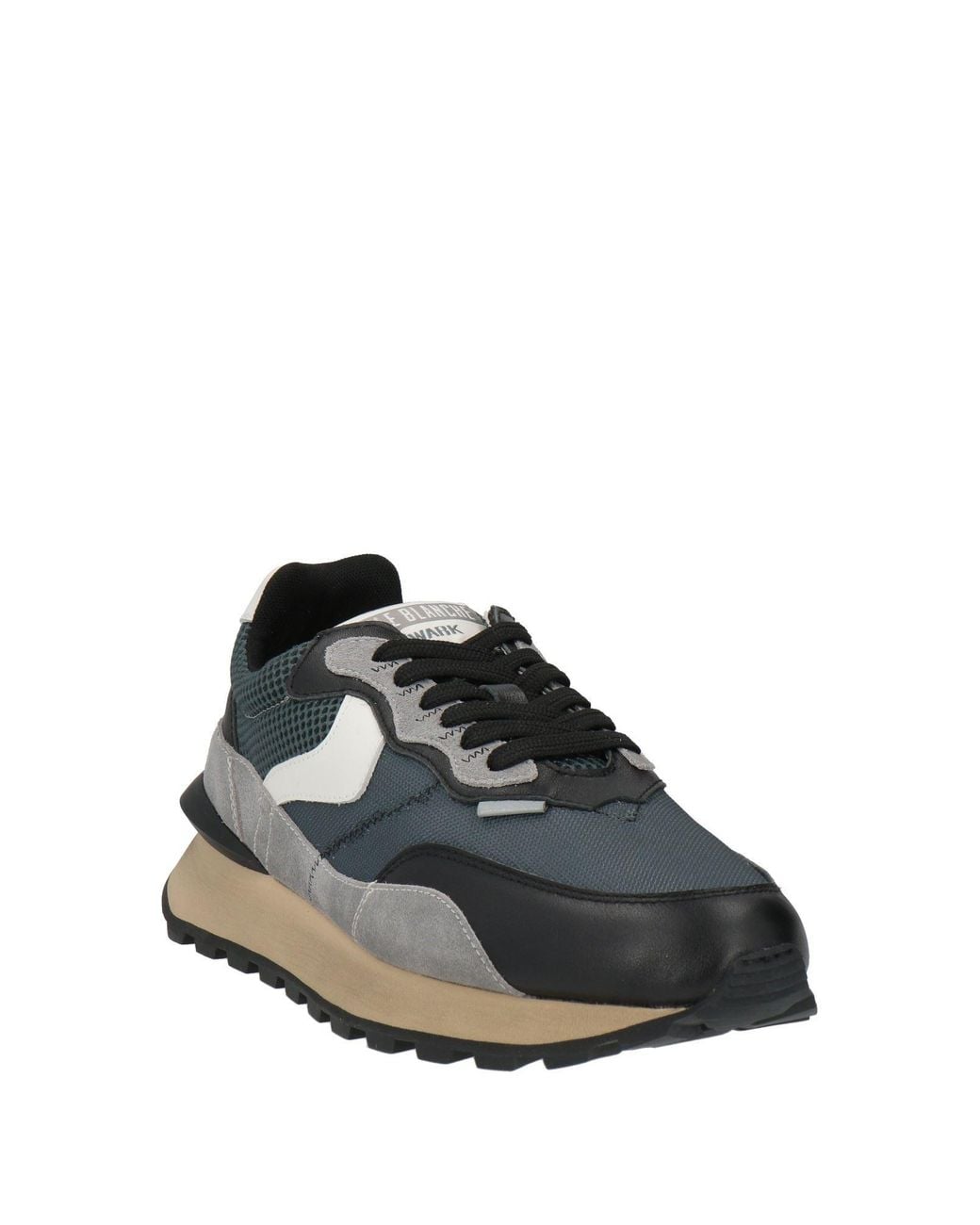 Voile Blanche Black Sneakers Leather, Textile Fibers for men
