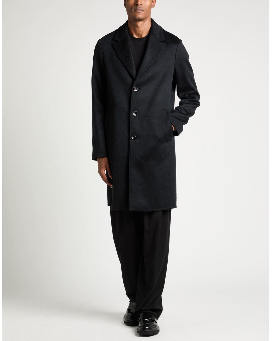 Agnona Black Coat Cashmere for men