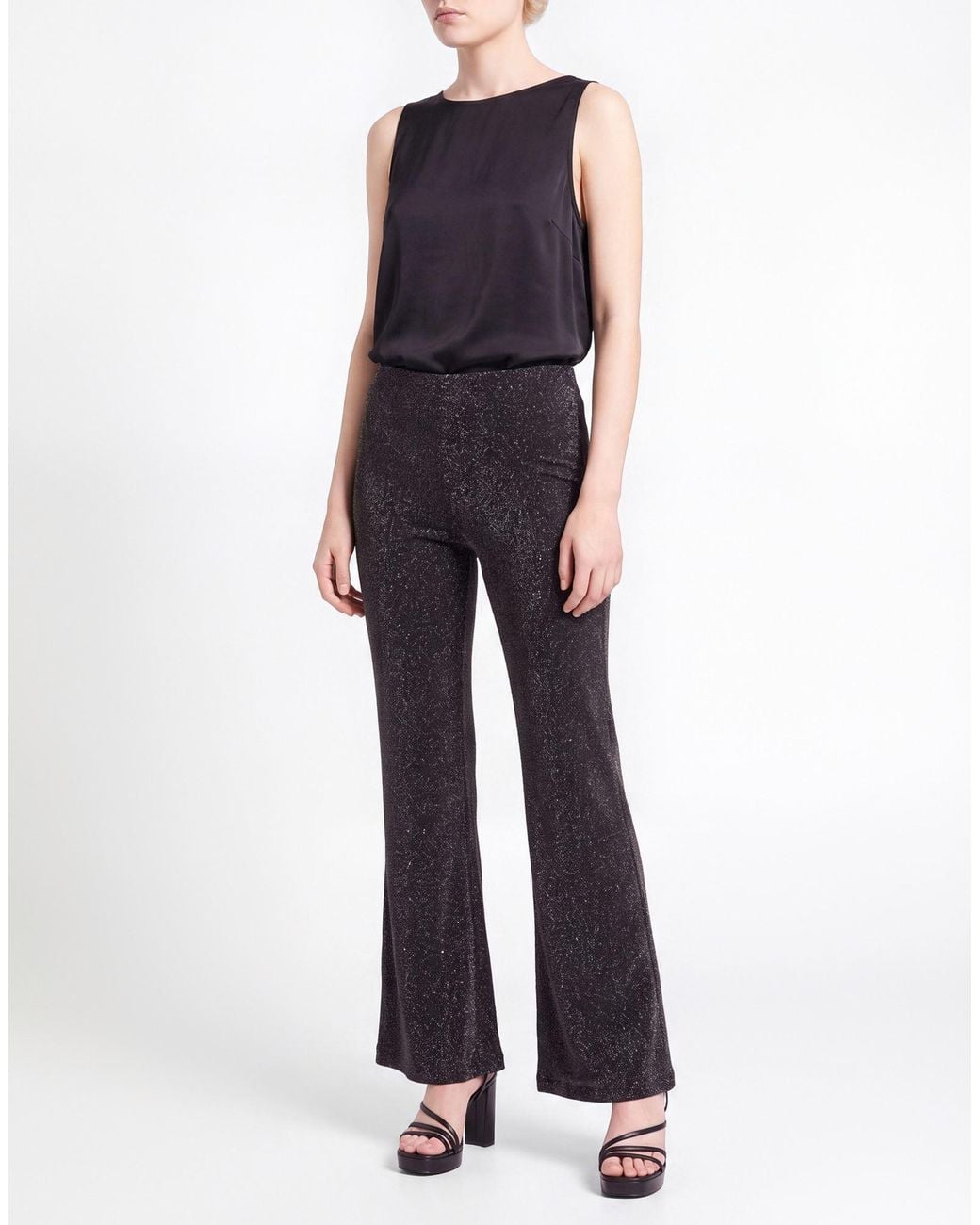 Siyu Black Pants Viscose, Metallic Fiber