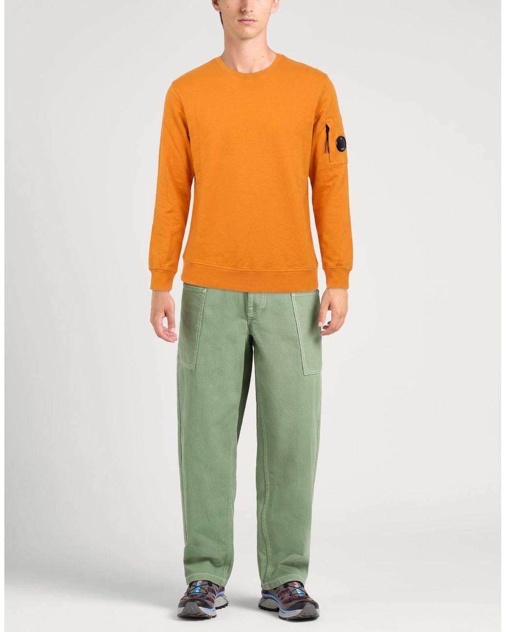 C P Company Orange Sweatshirt Cotton for men