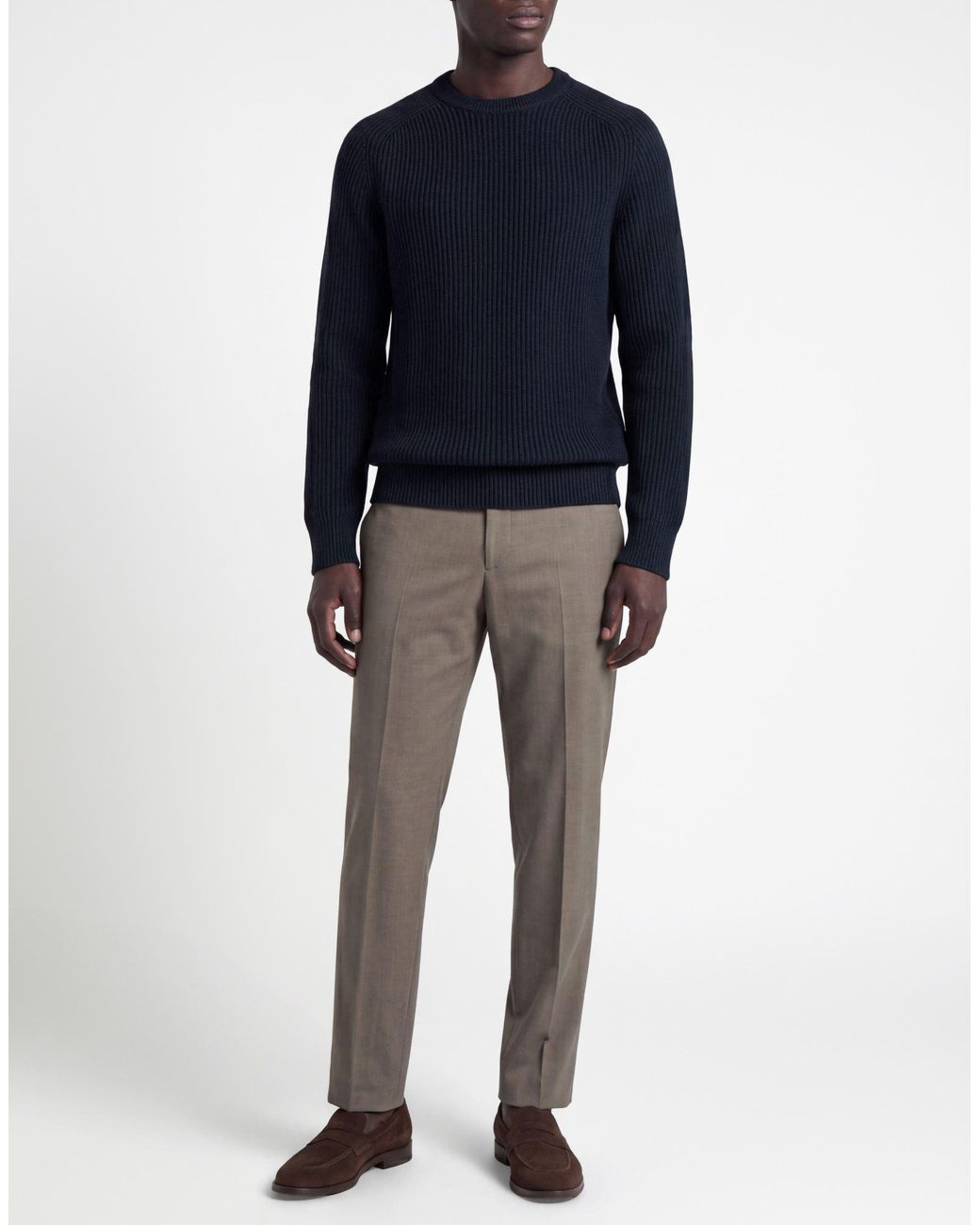 Cruna Blue Midnight Sweater Virgin Wool for men