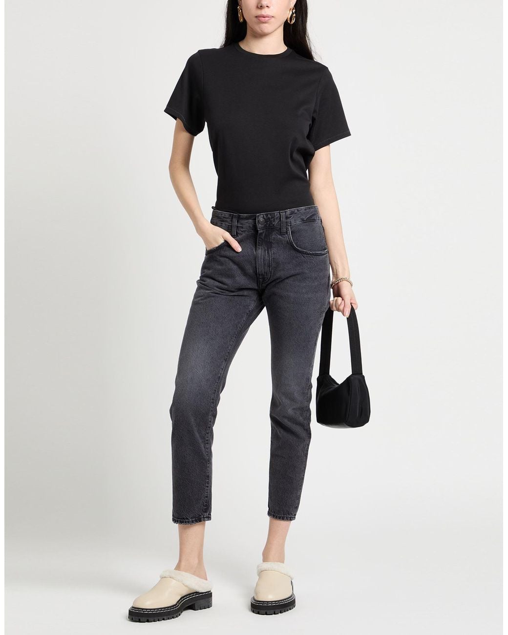 People Gray Jeans Cotton