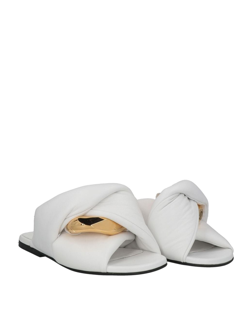 J.W. Anderson White Chain Link-Detail Sandals