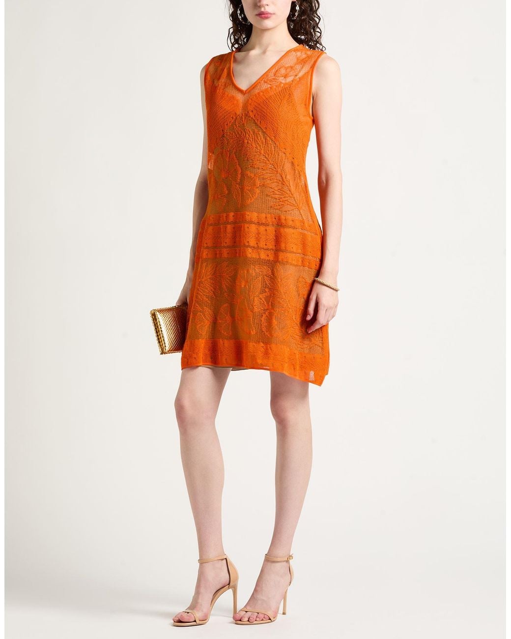 Alberta Ferretti Orange Mini Dresses