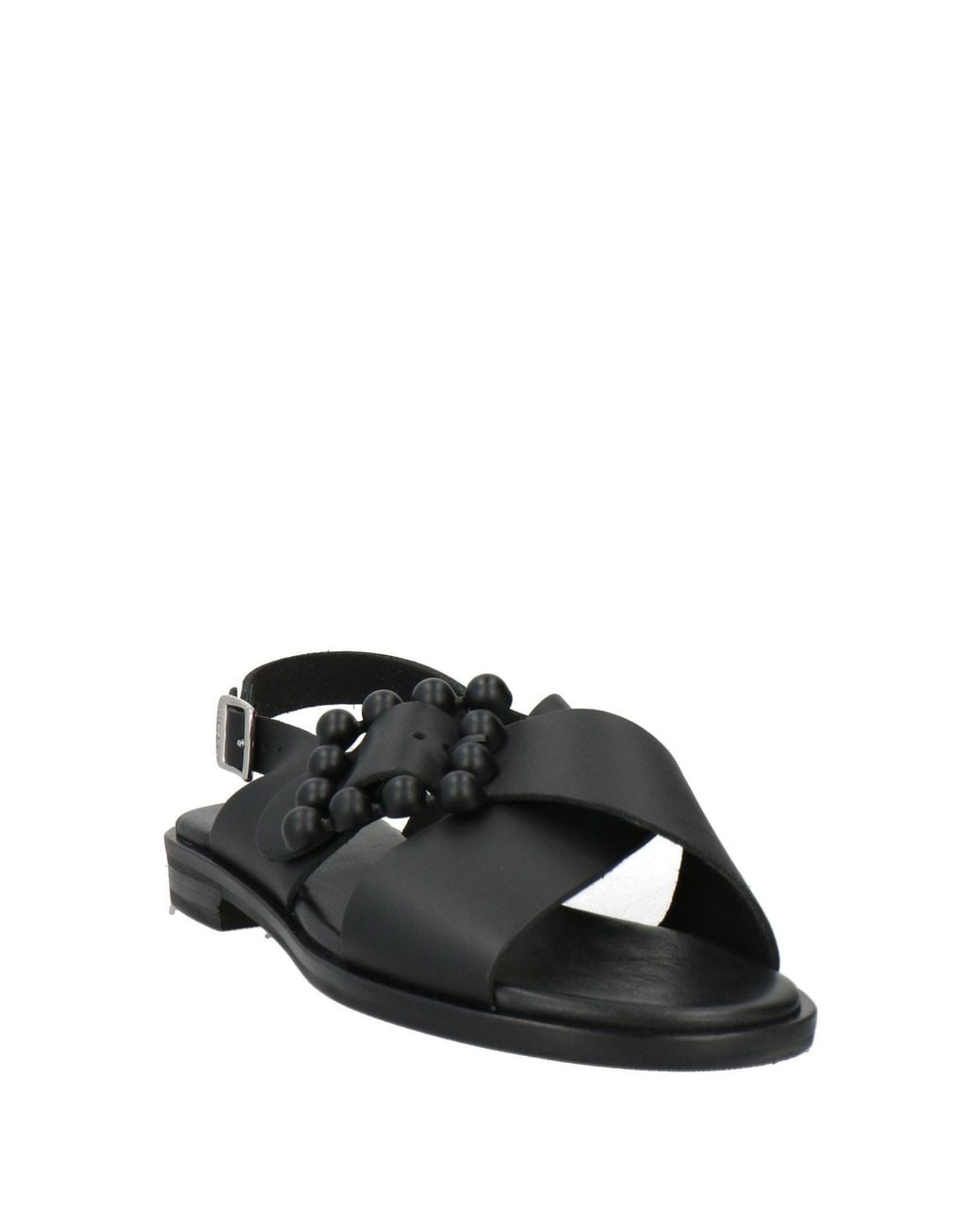 Frau Black Sandals Leather