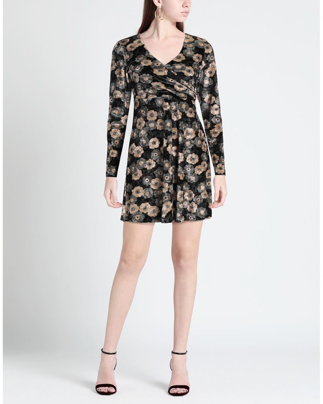 1 One Black Mini Dress Polyester, Elastane