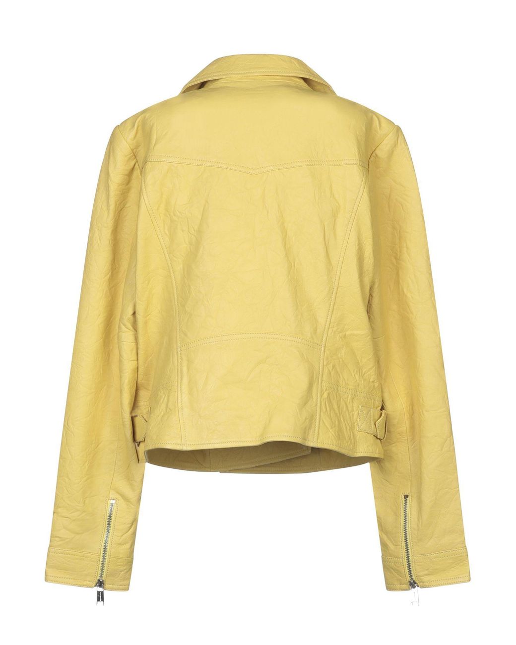 Michael kors yellow leather jacket sale