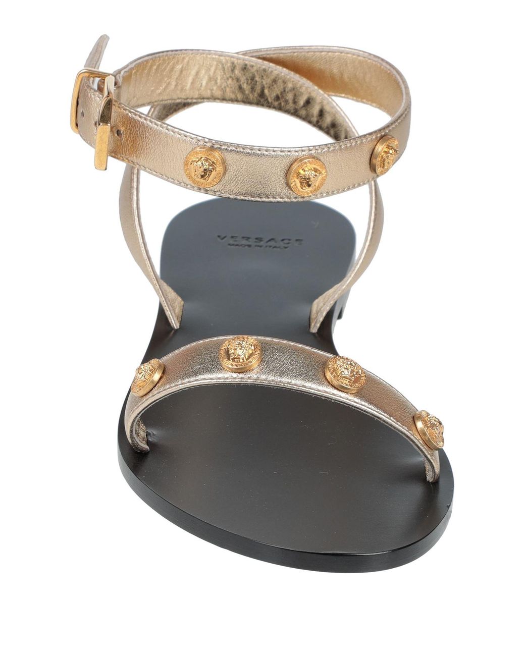 versace sandals gold