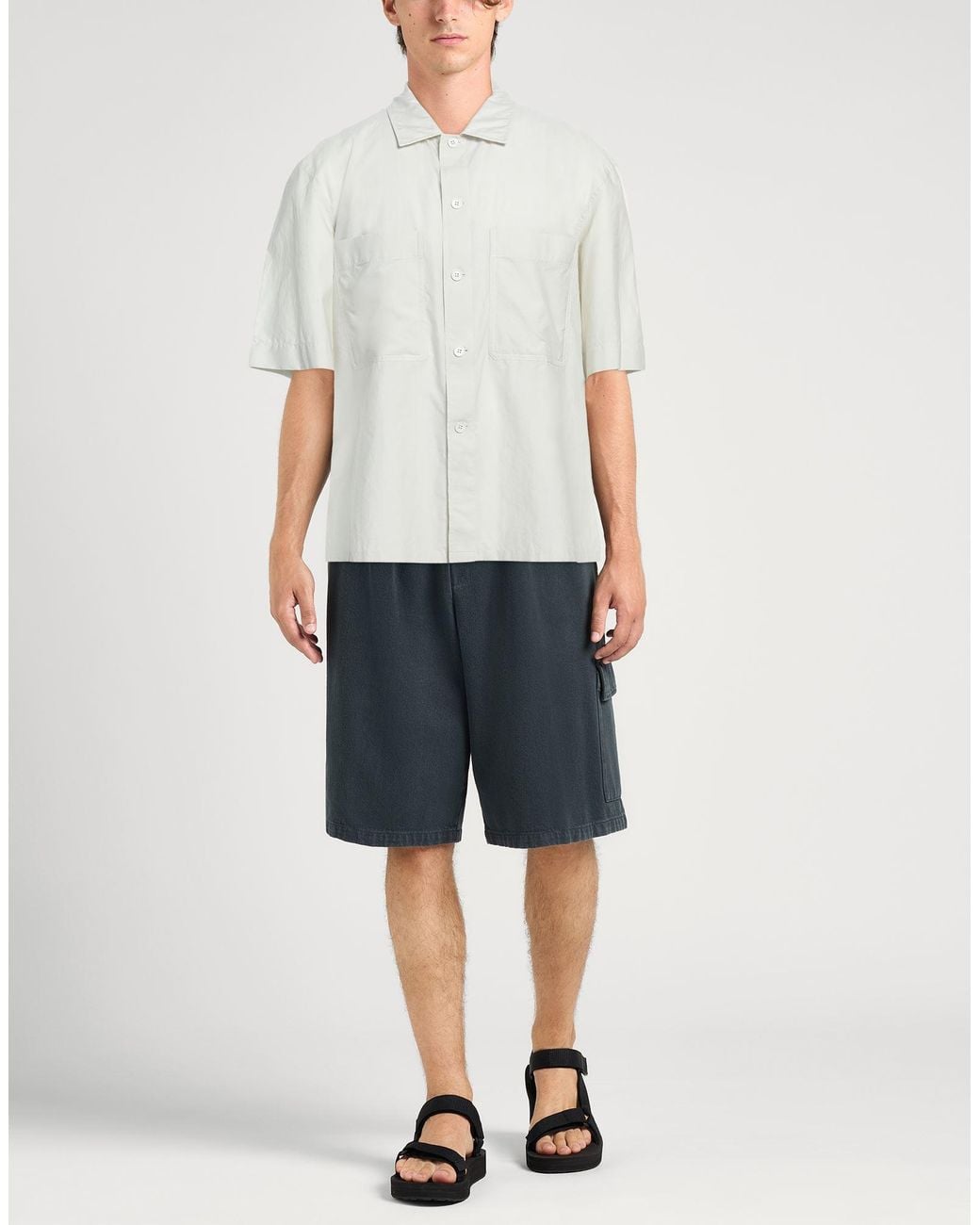 Lemaire White Light Shirt Cotton, Silk for men