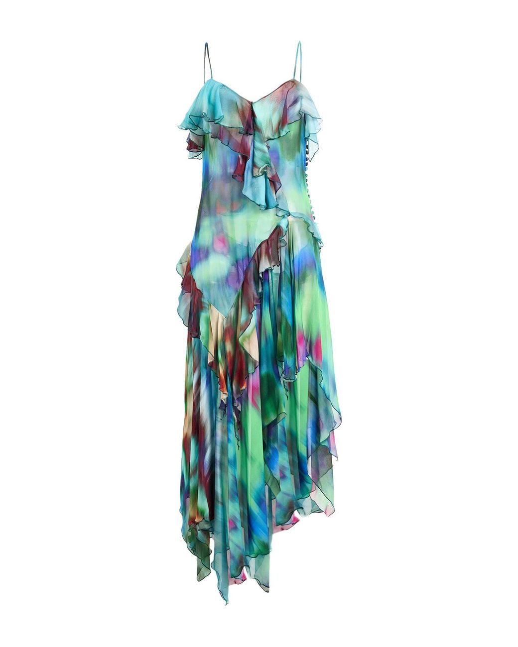 Alexandre Vauthier Blue Azure Mini Dress Silk