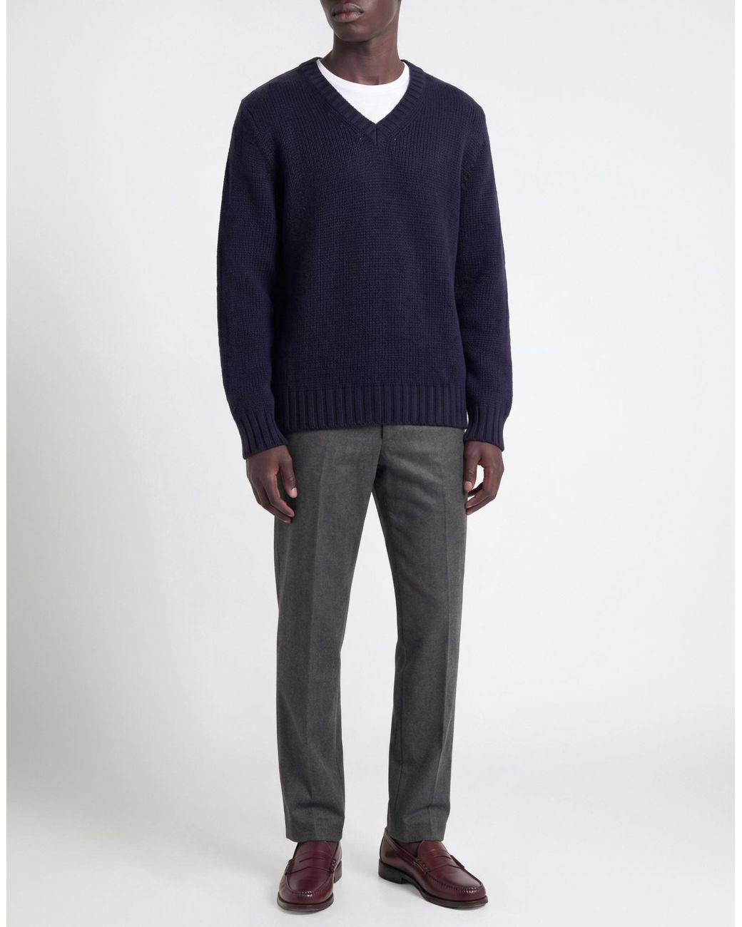 Alpha Studio Blue Sweater Wool, Polyamide, Alpaca Wool for men