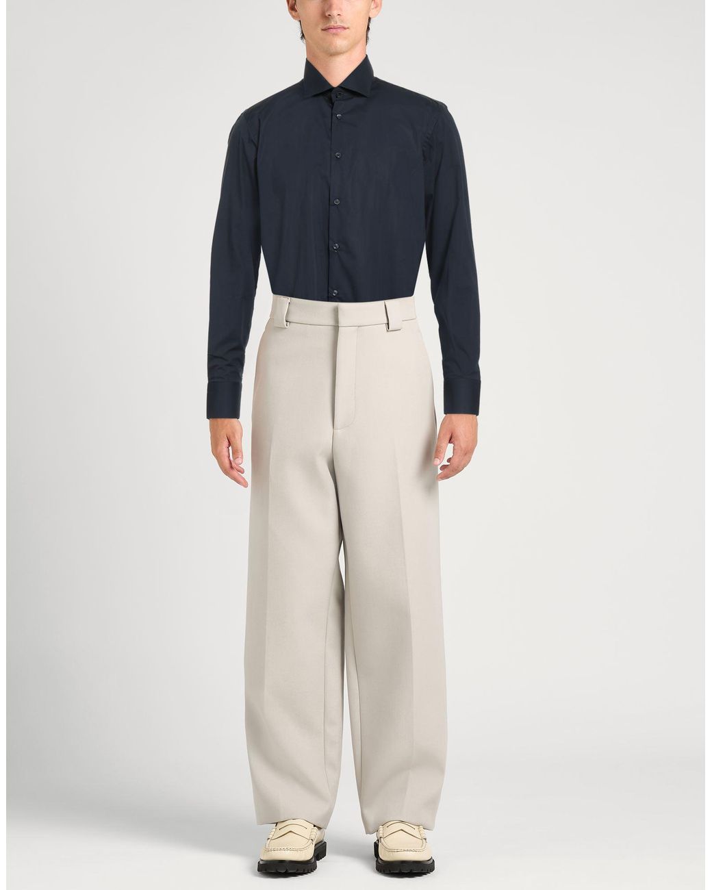 Antonelli Blue Shirt Cotton, Elastane for men