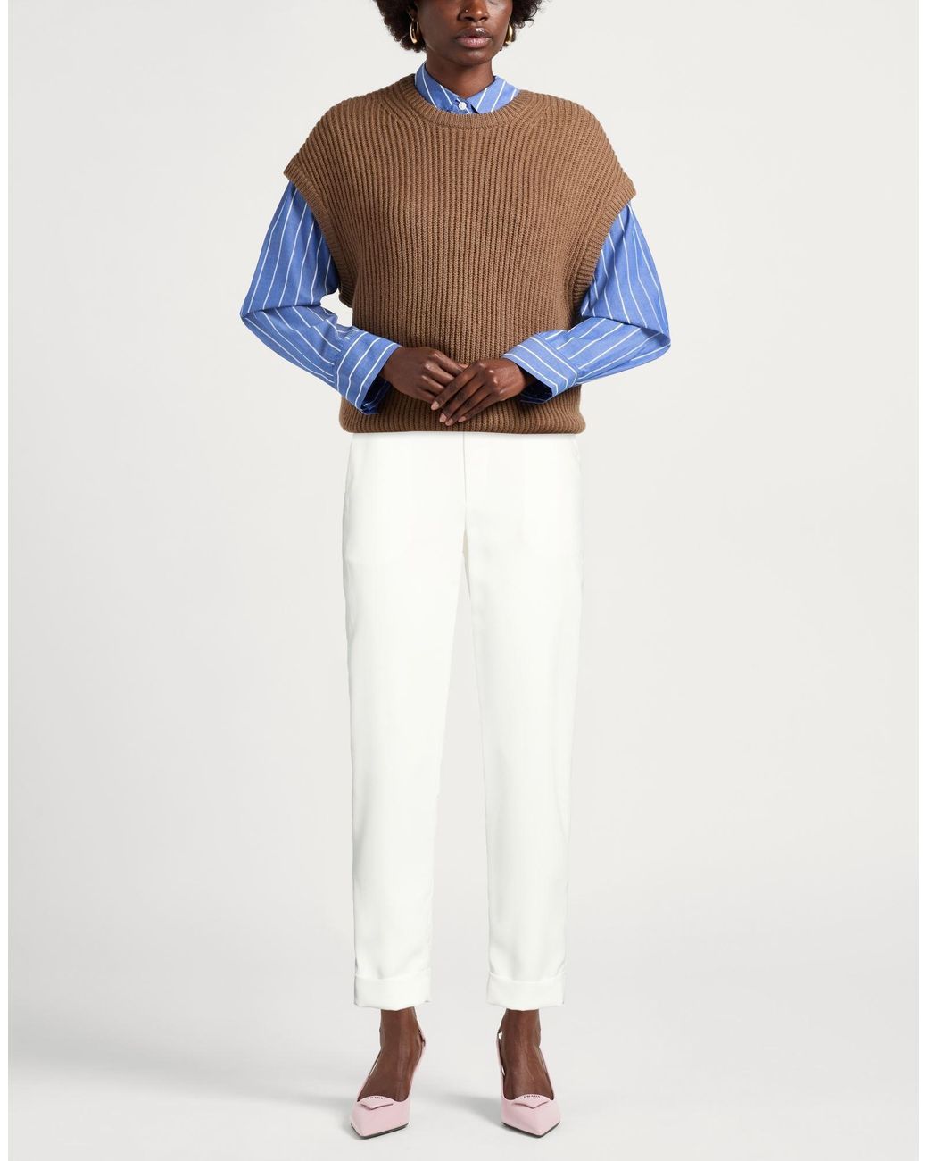 P.A.R.O.S.H. White P.A.R.O..H. Pants Polyester