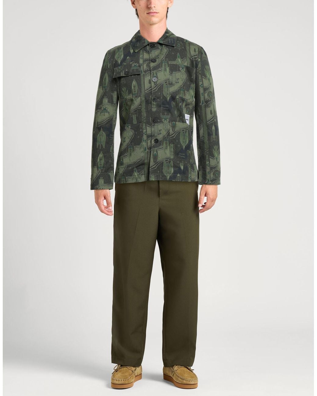Maison Kitsuné Green Dark Shirt Cotton for men