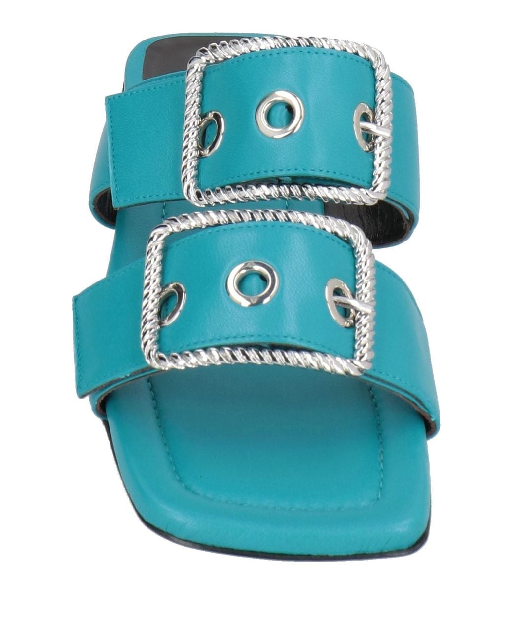 By Far Blue Sandals Leather
