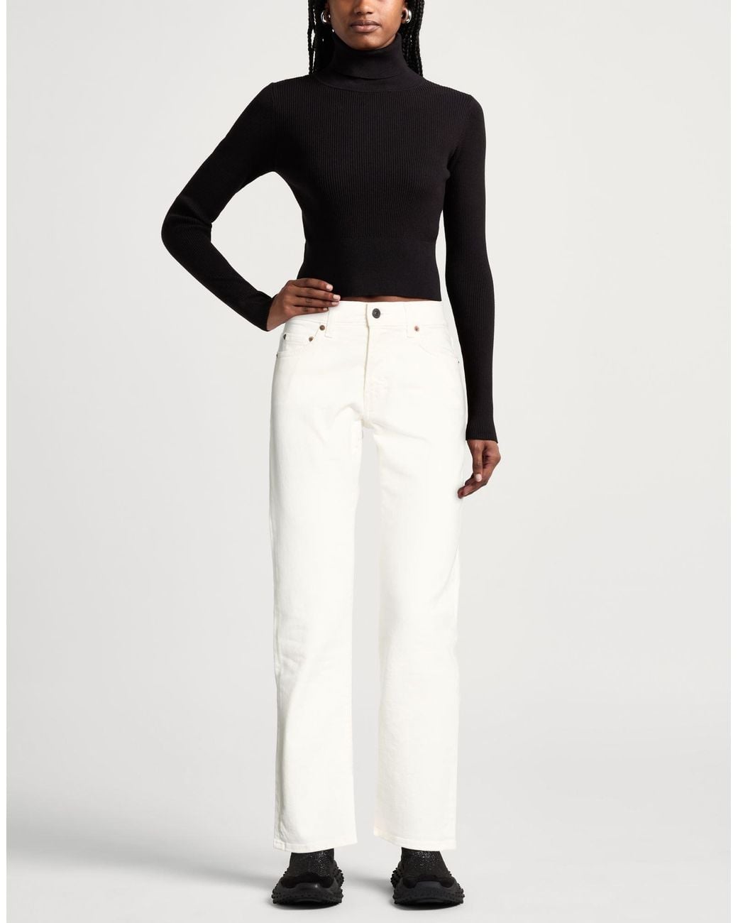 Haikure White Jeans Cotton, Elastane