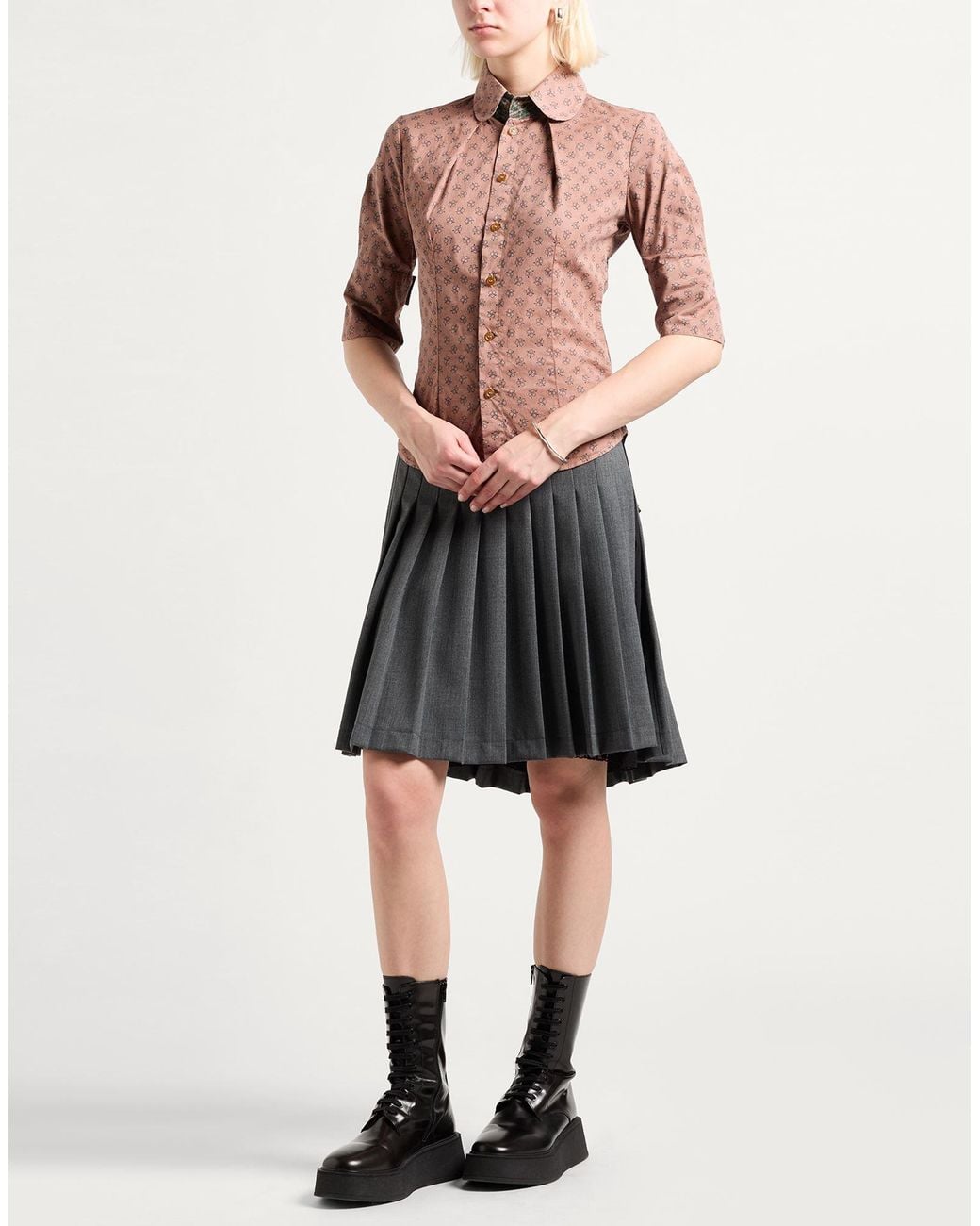 Vivienne Westwood Pink Antique Rose Shirt Cotton, Elastane