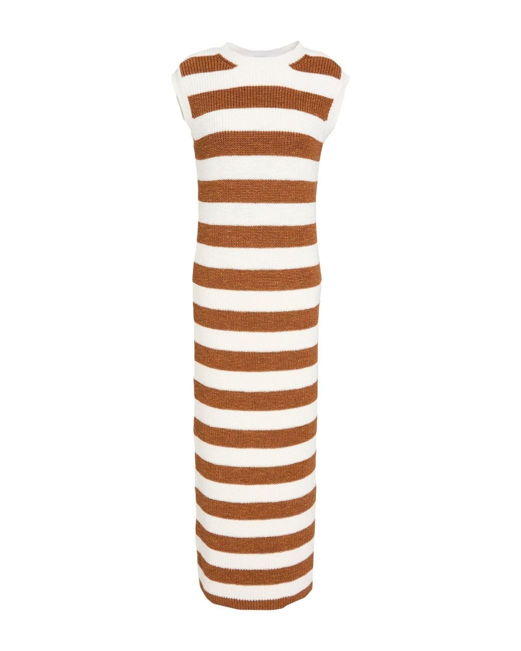Eleventy White Camel Maxi Dress Cotton, Linen, Polyester