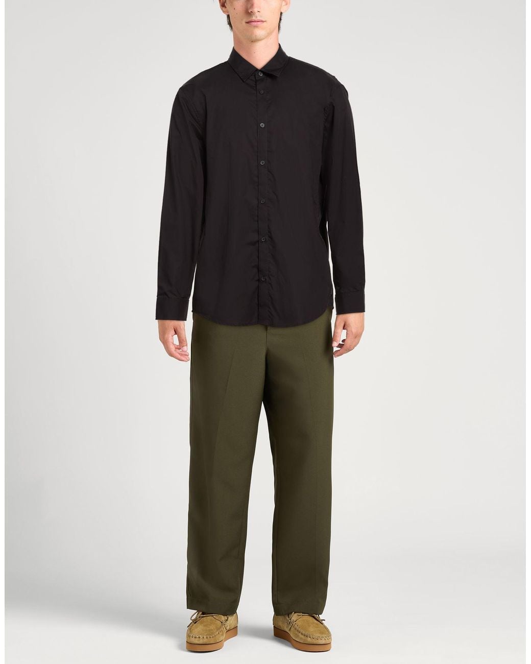ARMANI EXCHANGE Black Shirt Cotton for men