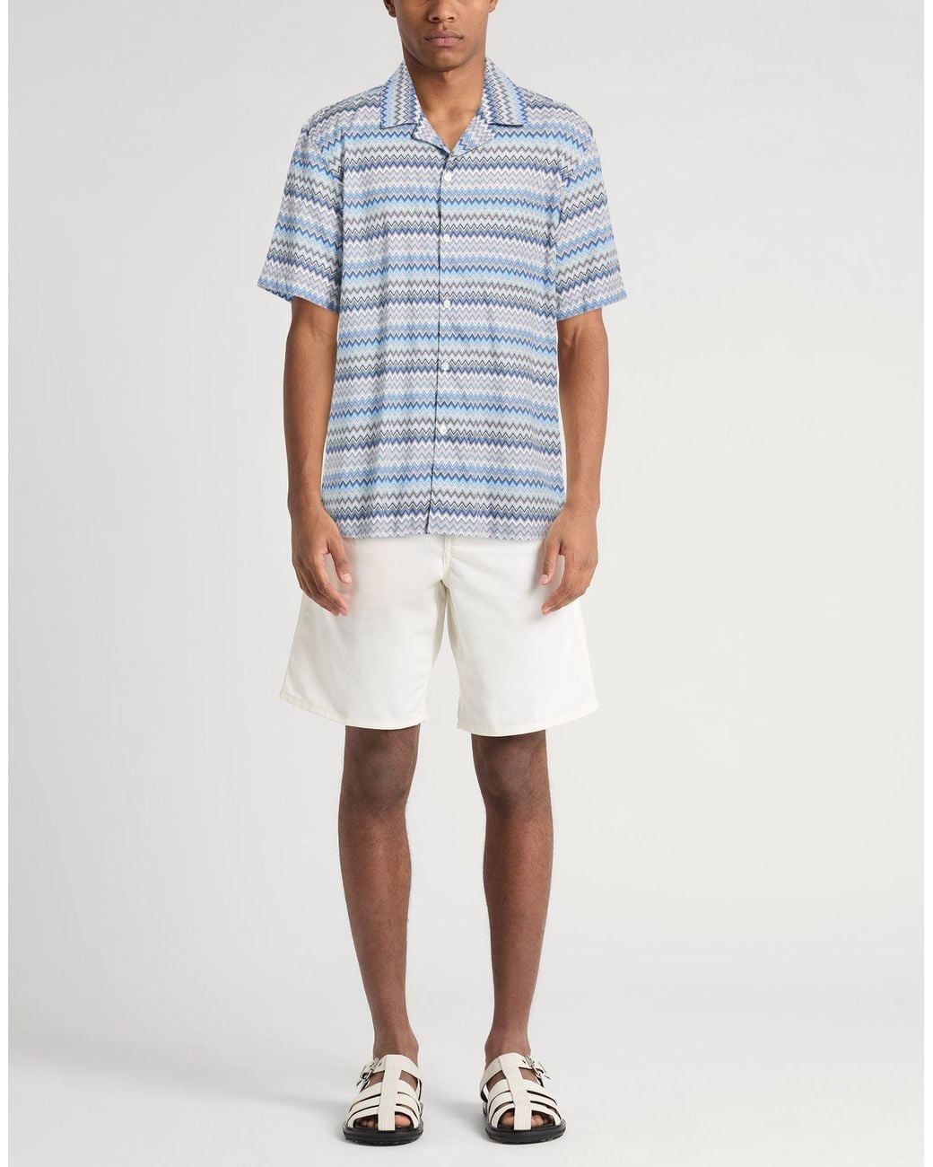 Missoni Blue Azure Shirt Cotton for men
