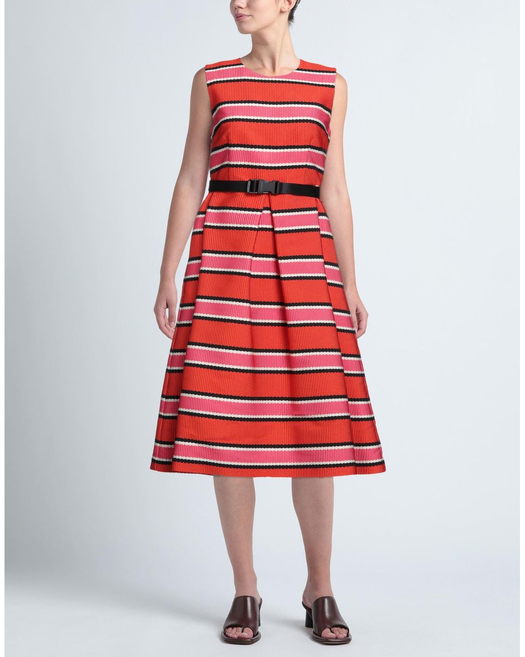 P.A.R.O.S.H. Red Midi Dress