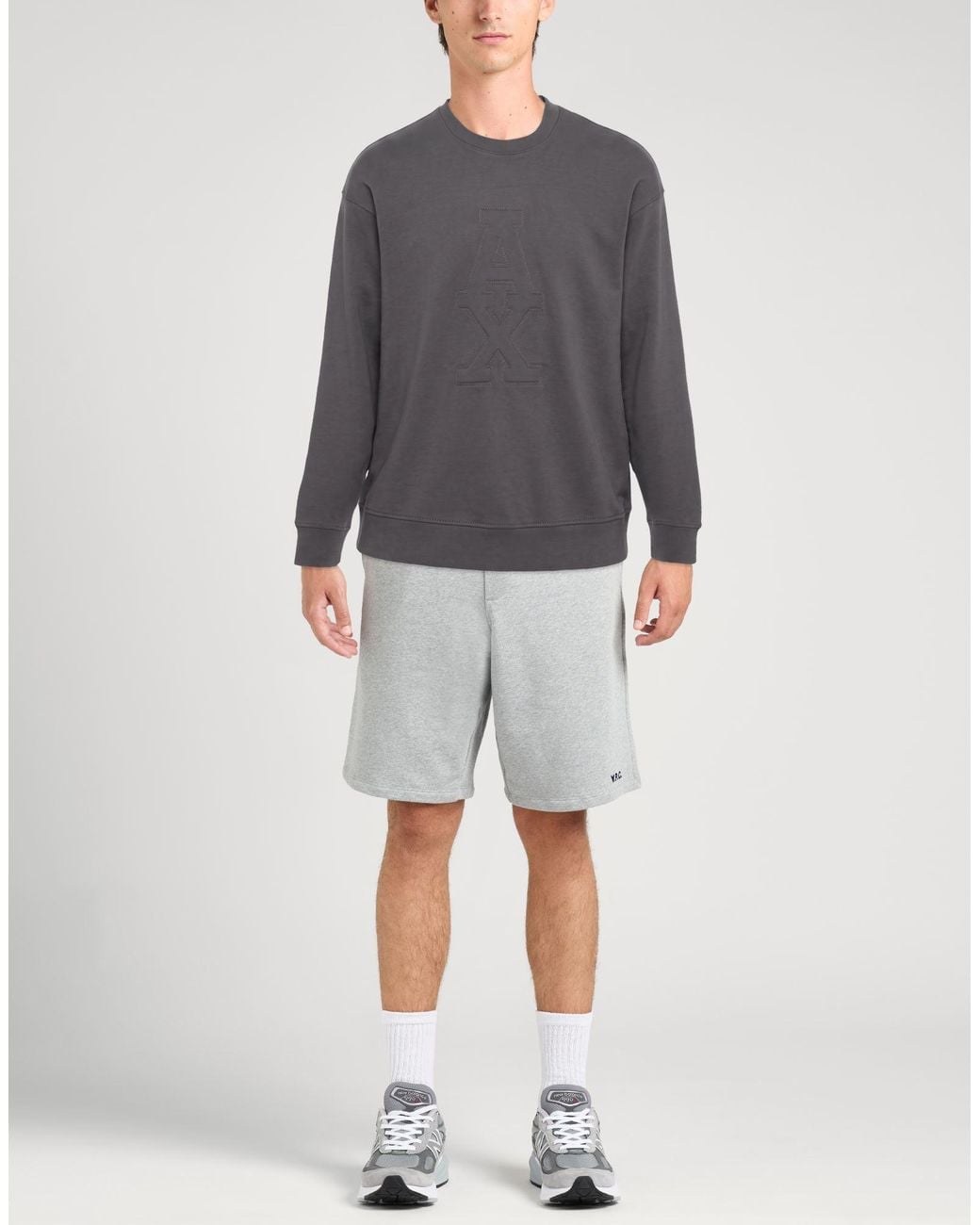 ARMANI EXCHANGE Gray Sweatshirt Cotton, Elastane for men
