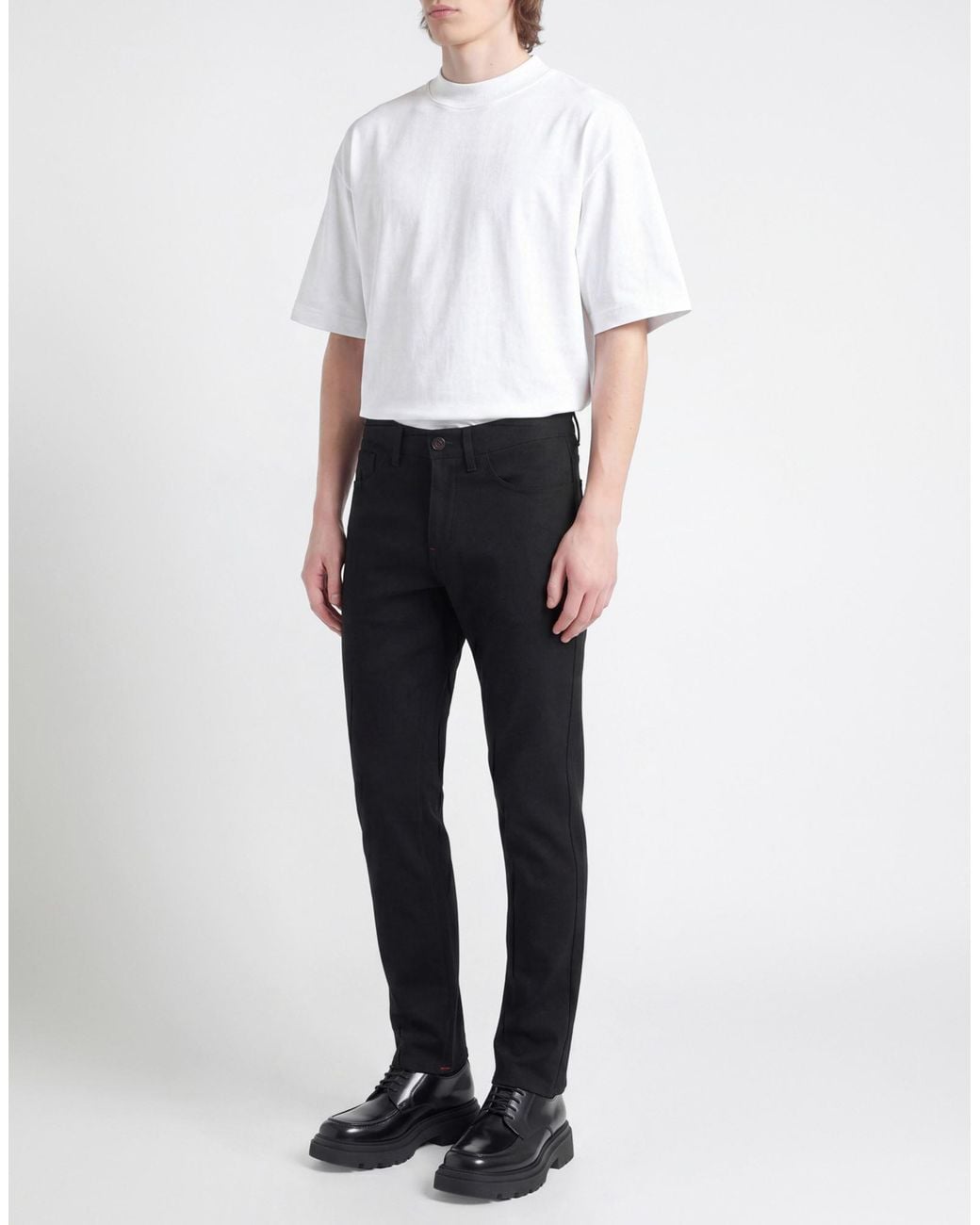 Isaia Black Pants Virgin Wool for men