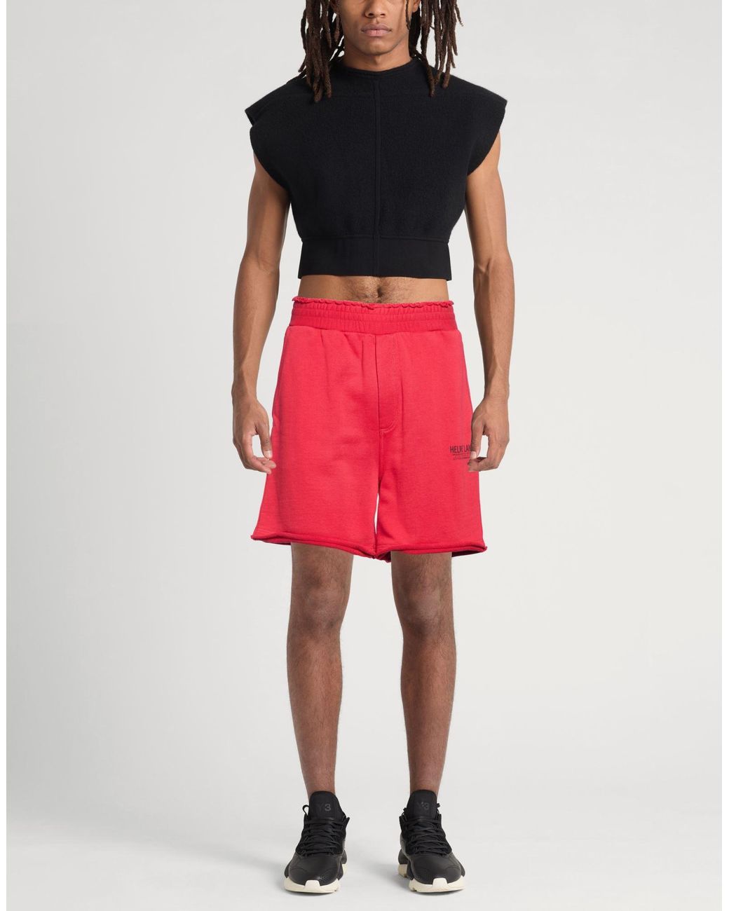 Helmut Lang Red Shorts & Bermuda Shorts for men