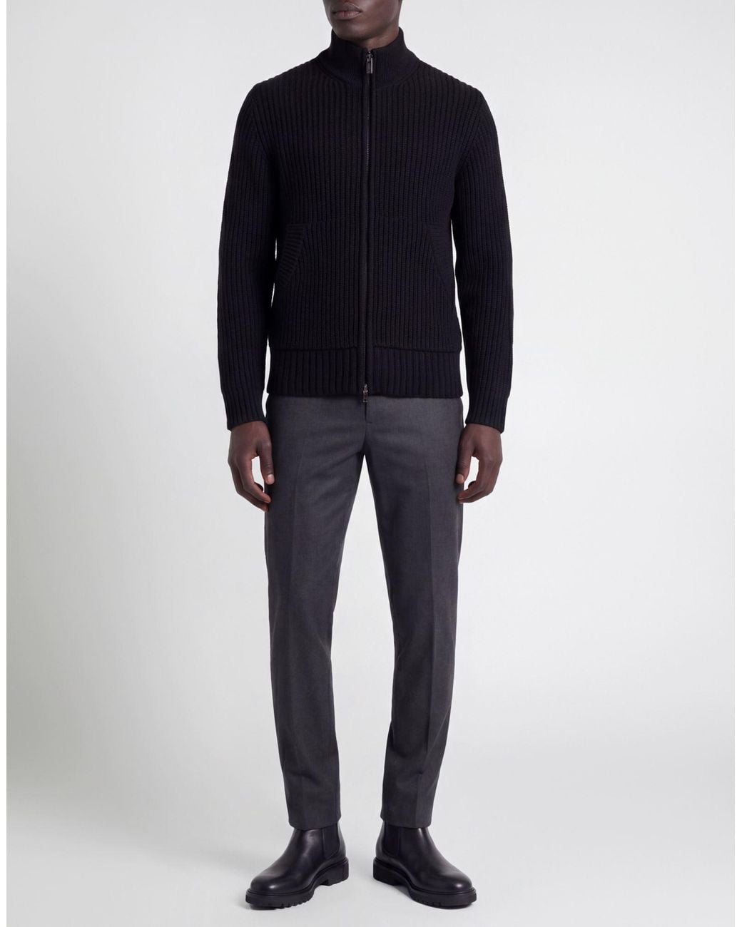 Paolo Pecora Black Cardigan for men