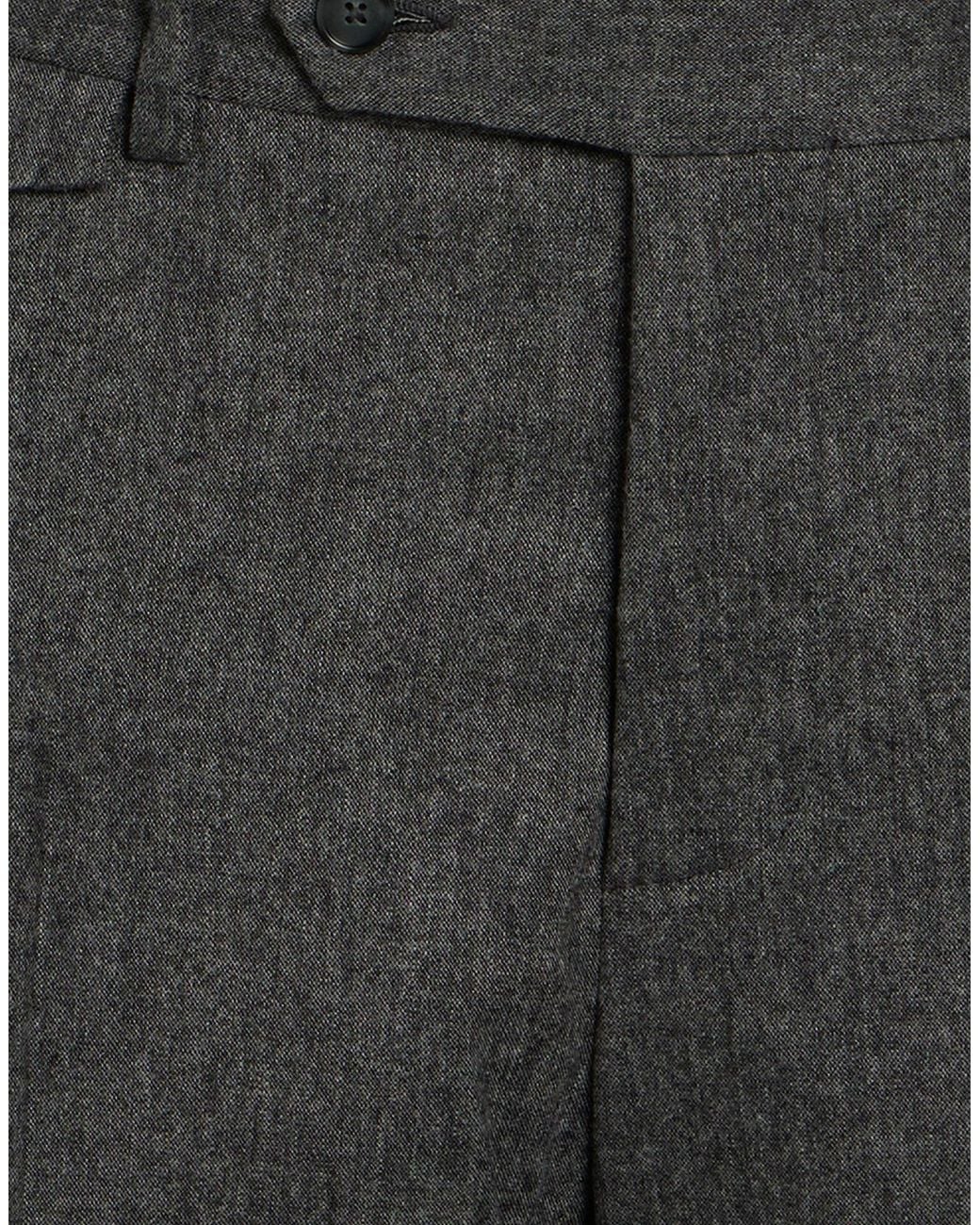 Paoloni Gray Pants Virgin Wool, Viscose, Polyester, Elastane for men