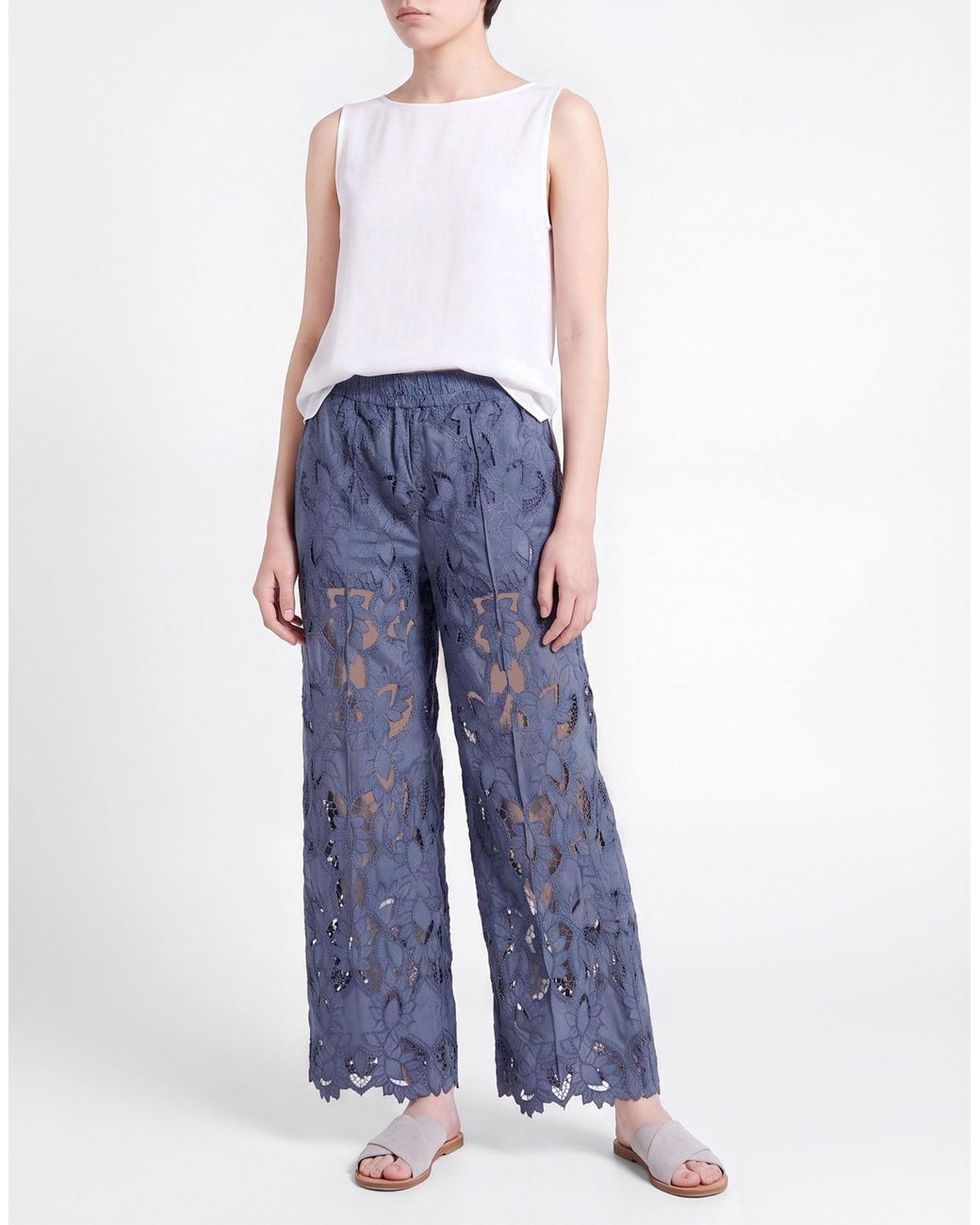 AllSaints Blue Pants Polyester