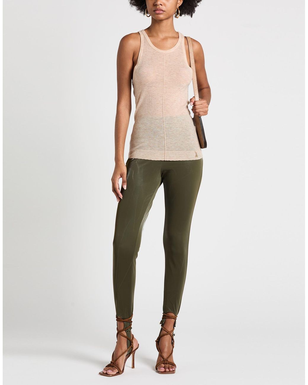 Patrizia Pepe Natural Tank Tops