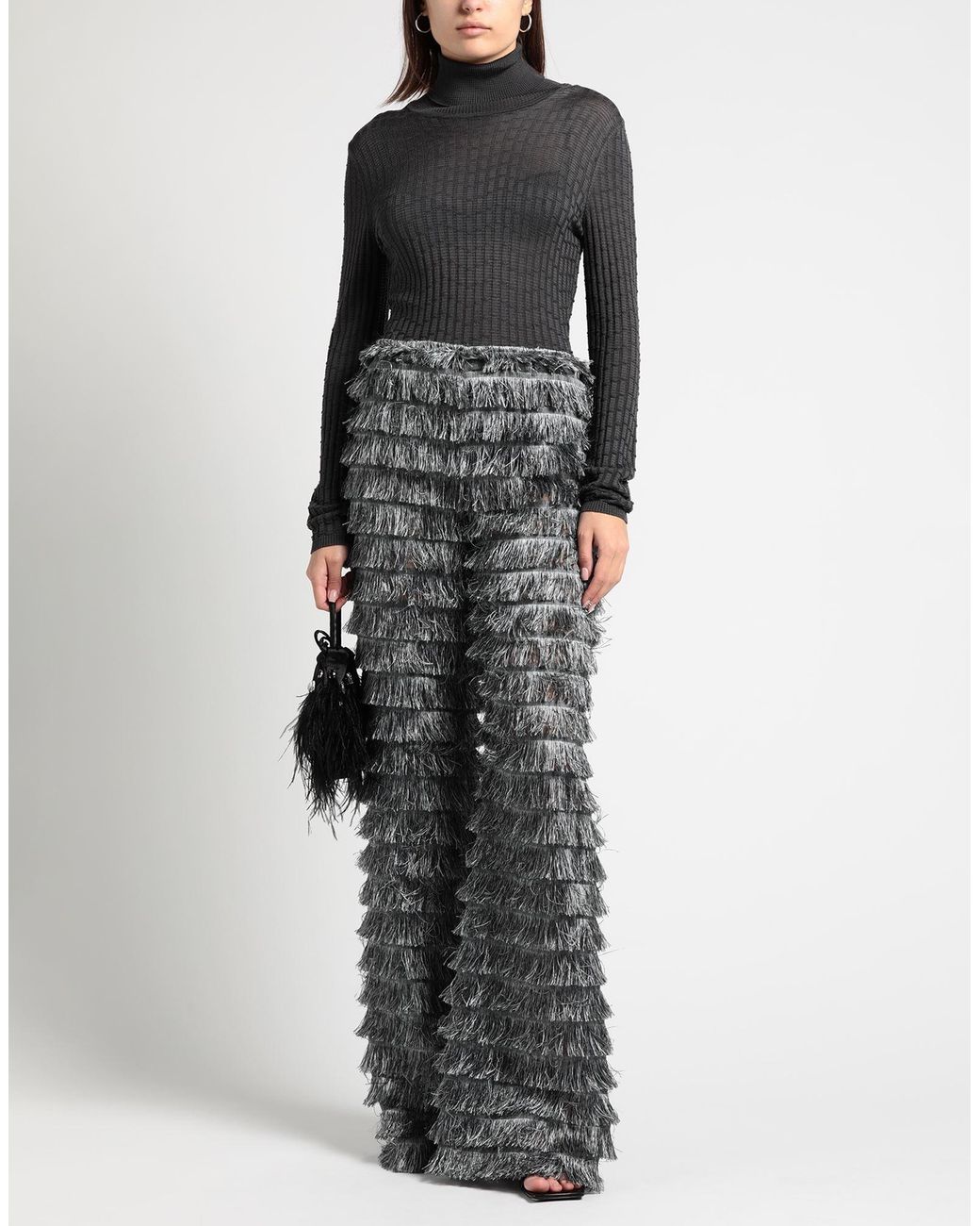 Alberta Ferretti Gray Pants Polyester