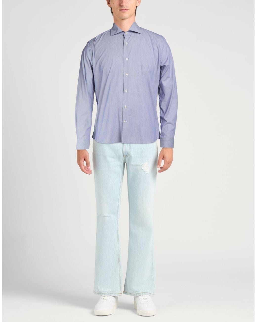 Roberto Cavalli Blue Midnight Shirt Cotton for men