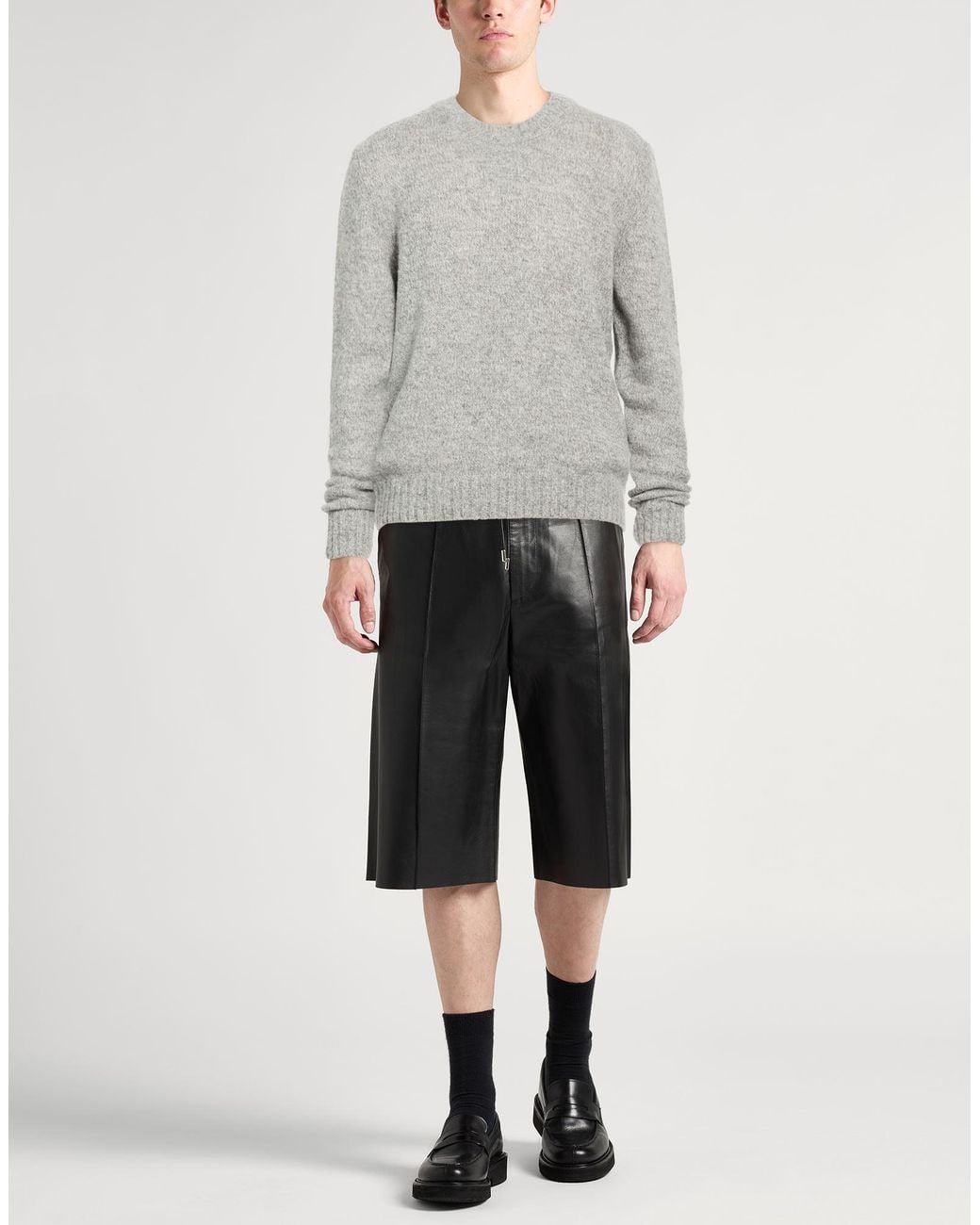 Lardini Gray Sweater Baby Alpaca Wool, Nylon, Wool for men