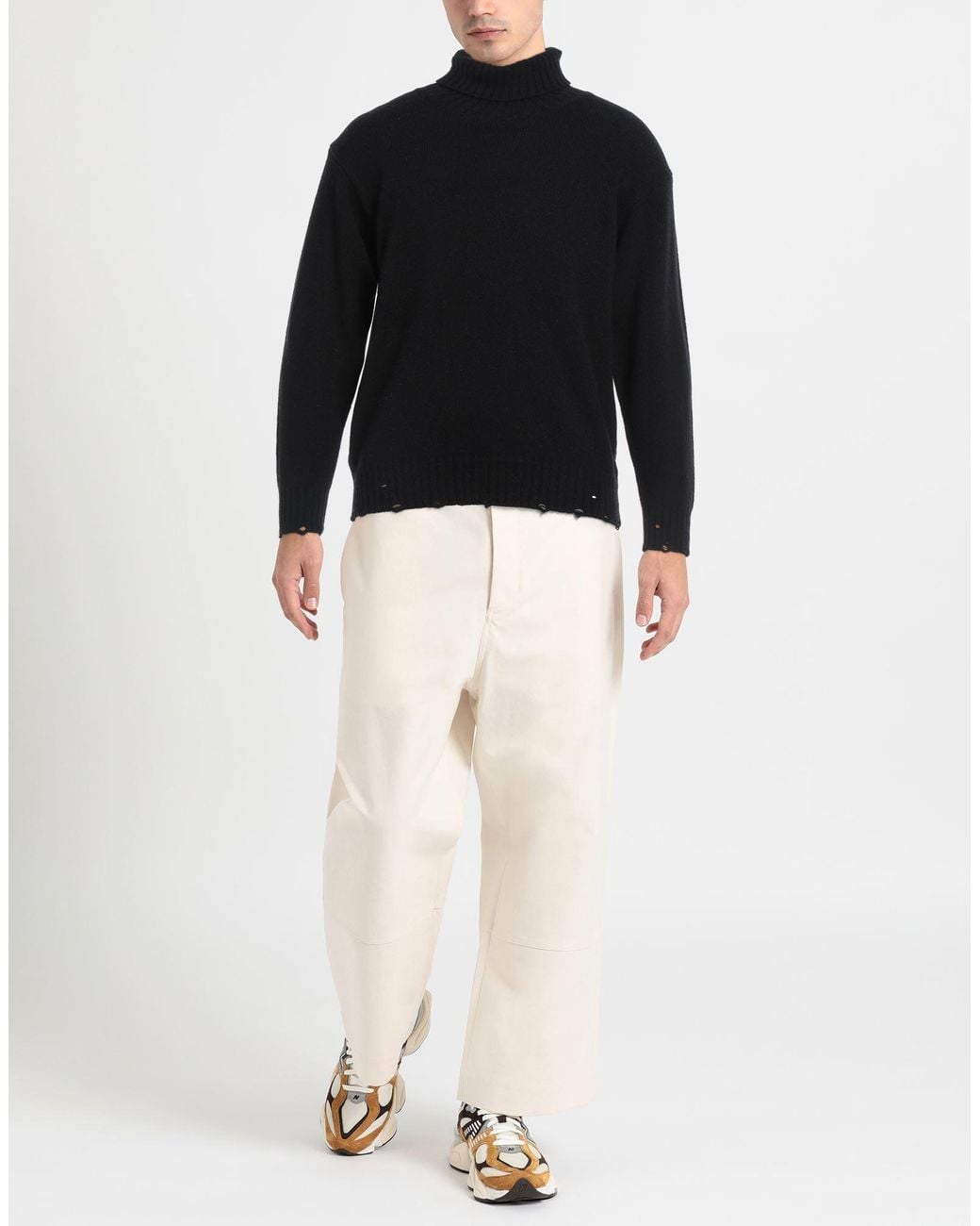 Amaranto Rollkragenpullover in Black für Herren