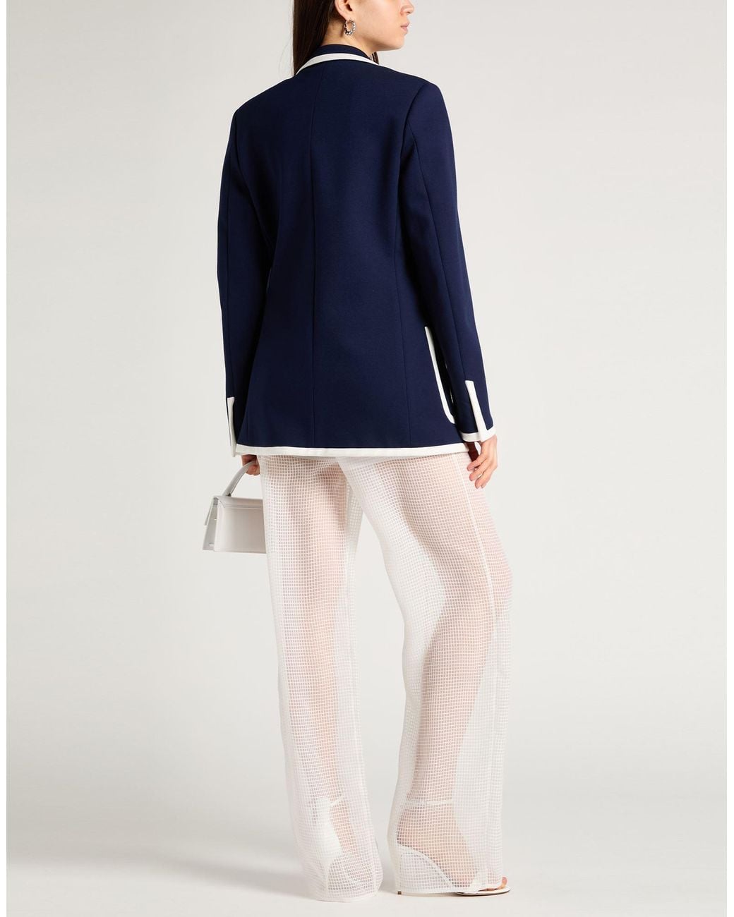 MSGM Blue Blazer Viscose, Polyamide, Elastane