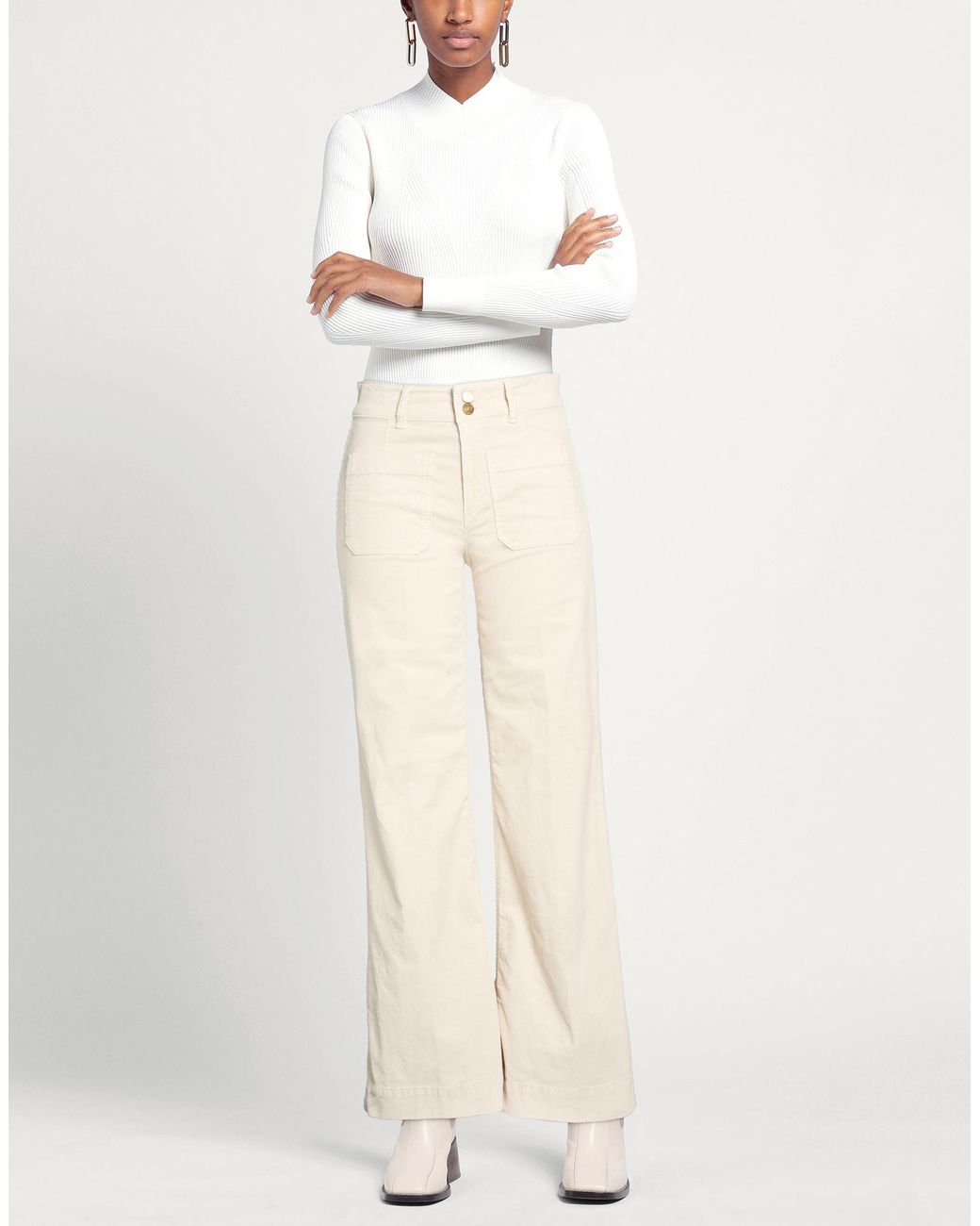 Seafarer White Pants Cotton, Elastane