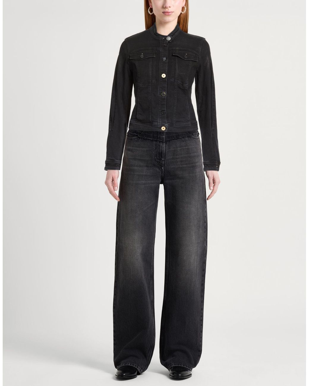 High Black Denim Outerwear