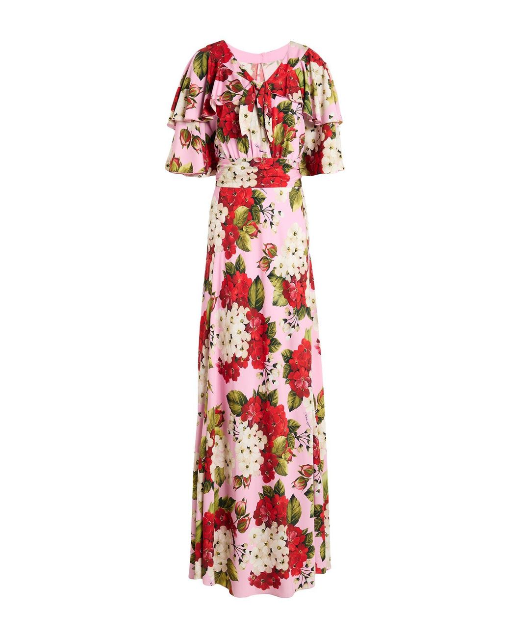 Dolce & Gabbana Red Maxi Dress Silk, Elastane