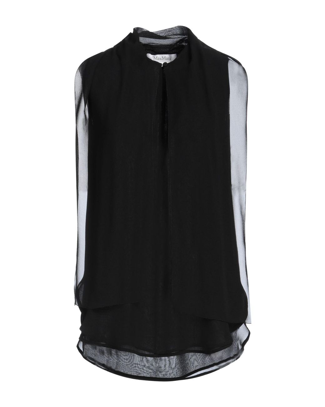 Max Mara Black Top Silk