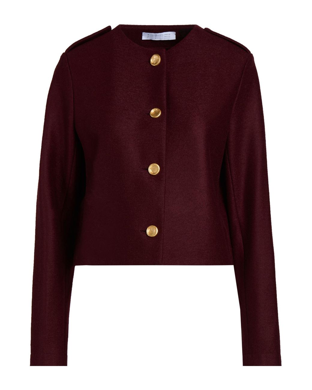 Harris Wharf London Red Burgundy Jacket Virgin Wool