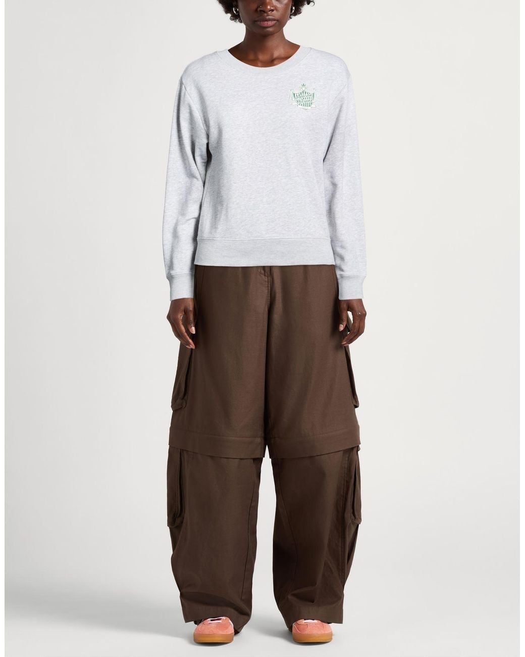 Maison Kitsuné Gray Light Sweatshirt Cotton, Polyester