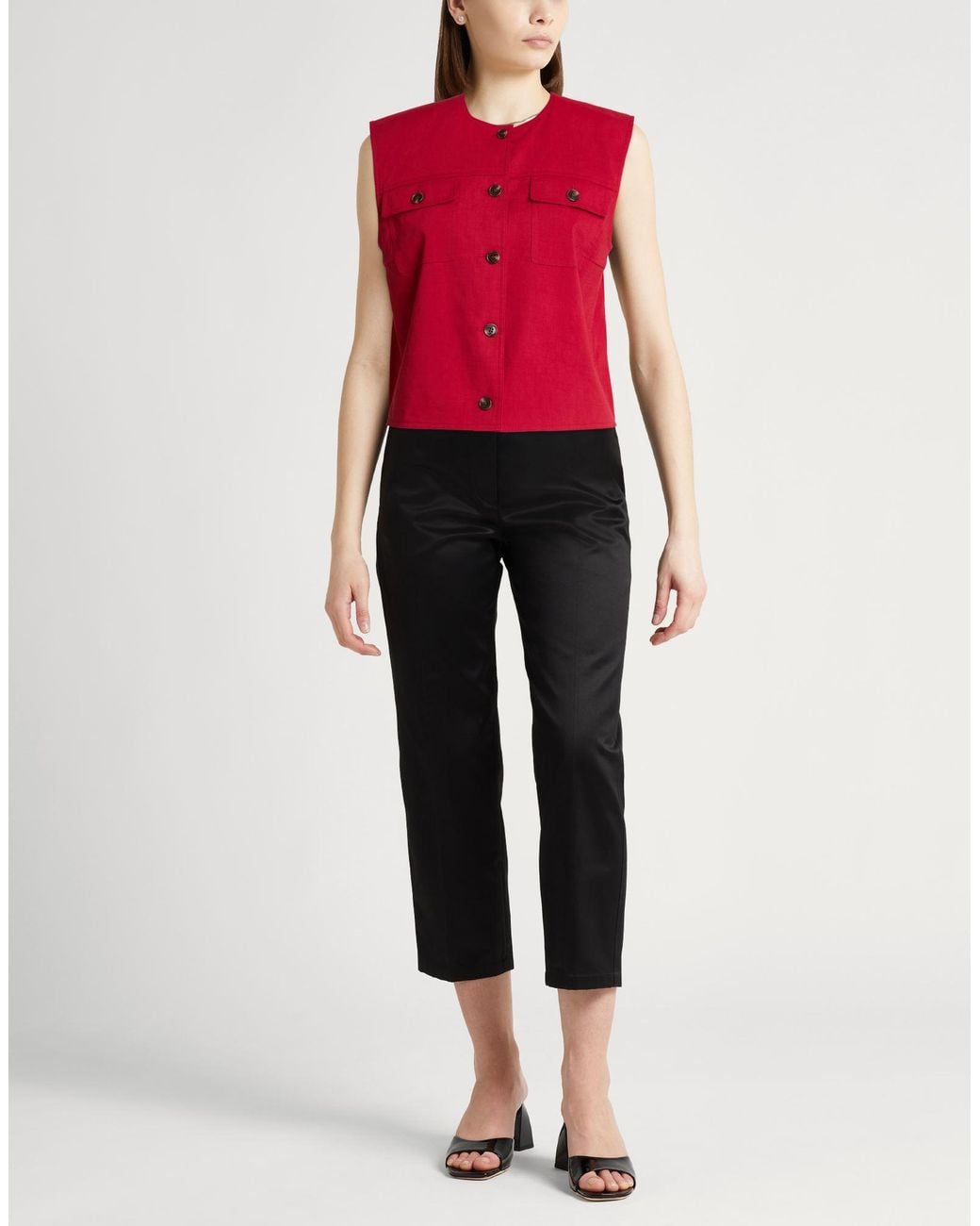 Theory Tailored Vest Linen, Viscose, Elastane