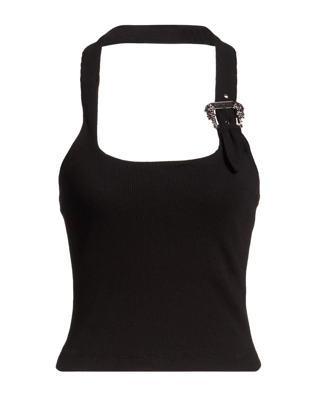 Versace Jeans Couture Black Top Cotton, Elastane